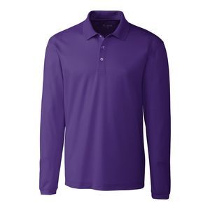 NWT Clique Royal Purple Spin Eco Performance Jersey Long Sleeve Mens Polo